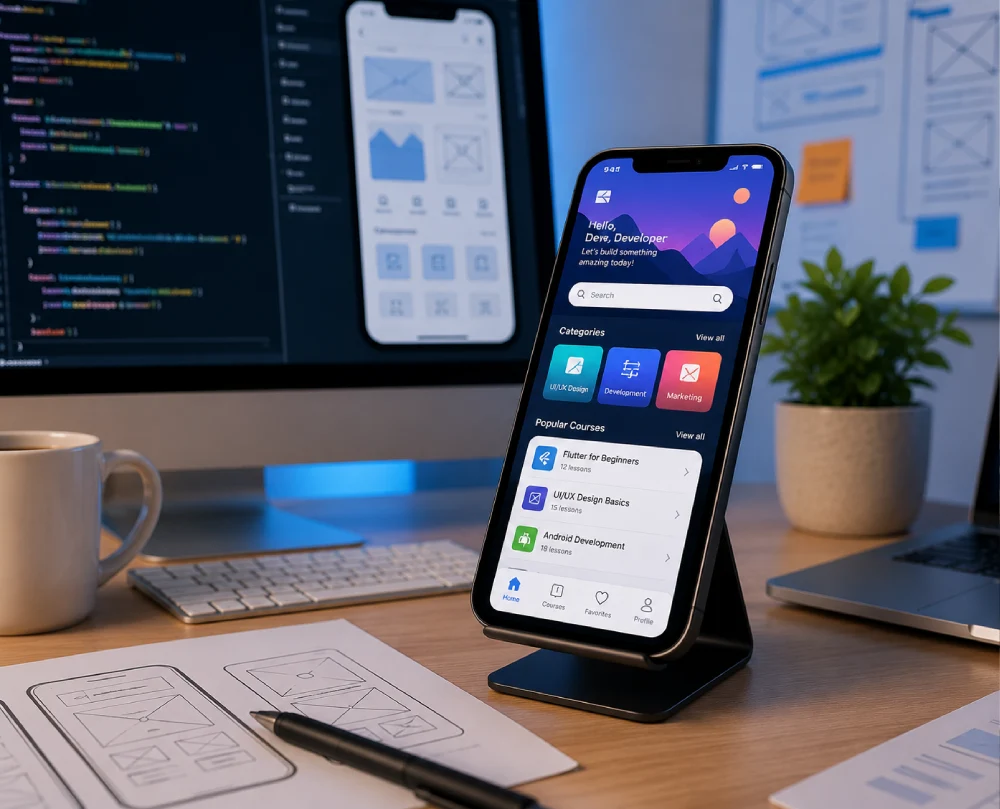 Mobile app screens designed and built by the Appsient Technolabs development team